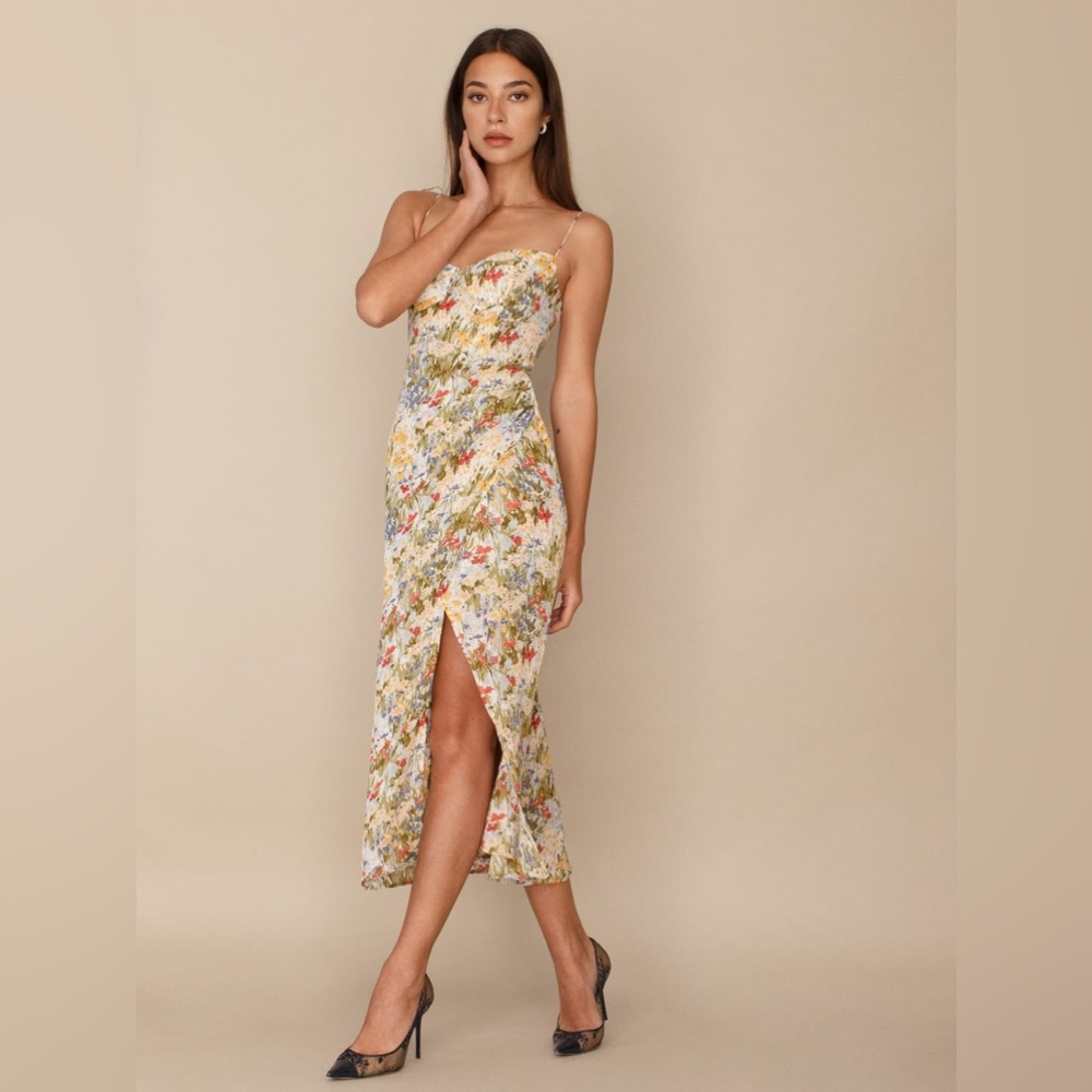REFORMATION Kourtney Midi Dress (Countryside Print)
